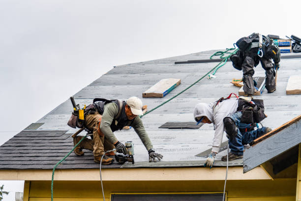 Professional Gutter Installation technician working in Bourbon, MO